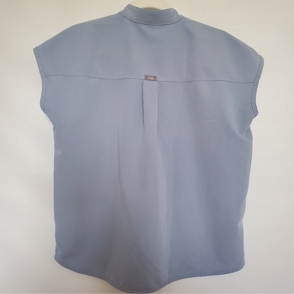 FIGS 'RAFAELA' SCRUB TOP OVERSIZE MANDARIN COLLAR WOMENS (XS) - Picture 2 of 6